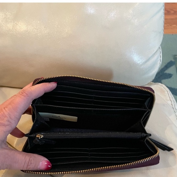 Kate Spade wine embellished wallet - Picture 5 of 6